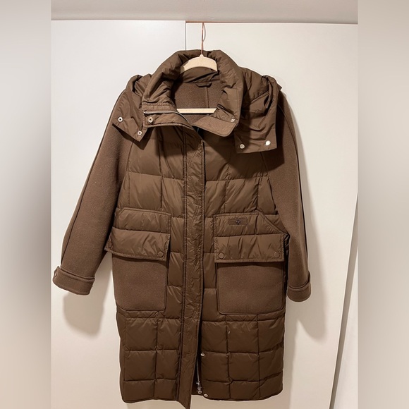 Jackets & Blazers - Cashmere and Goose Down Brown Women's Puffer Coat